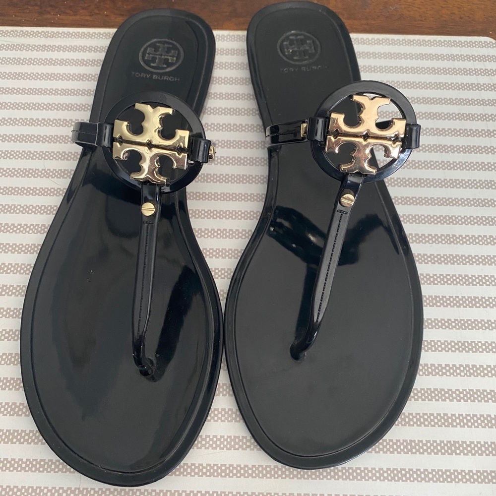 Tory Burch Mini Mill Jelly Thong Sandals Size 10